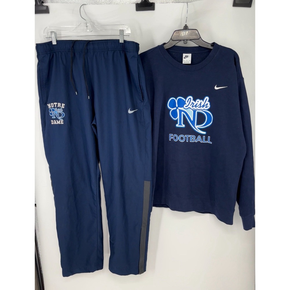 Notre Dame Fighting Irish‎ Jumpsuit Sweat Set Tracksuit Matching Set Outfit Nike